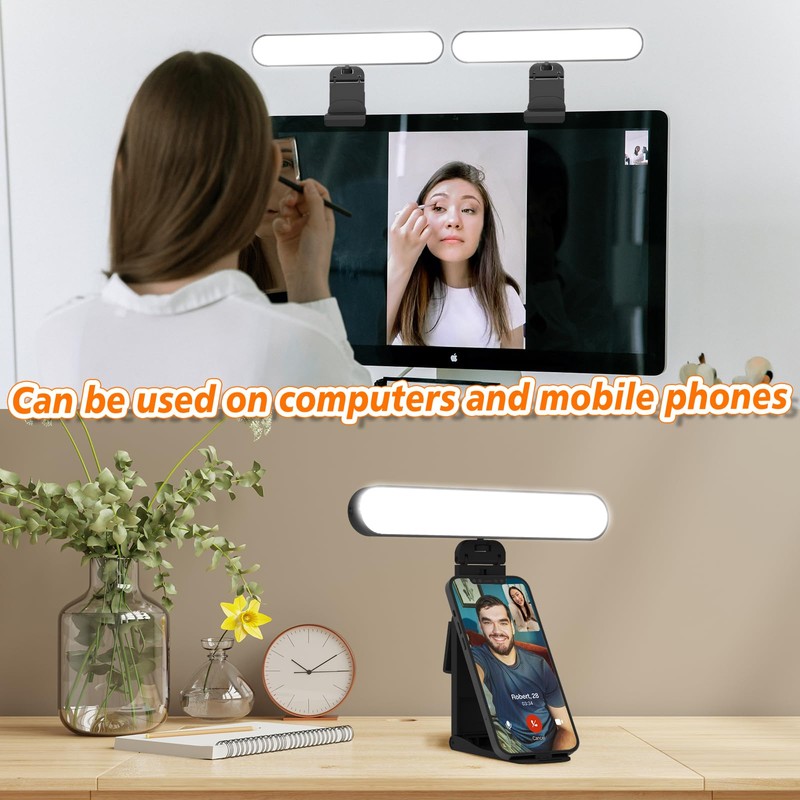 Smocraut Dual-lamp Video Conference Light,Zoom Lighting for Computer,LED Streaming Light