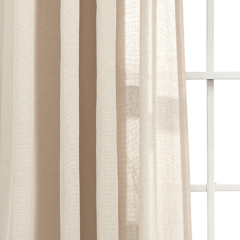 Lush Decor Ruched Waterfall Window Curtain Single Panel, 84" Long