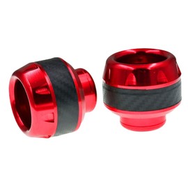 FUNOMOCYA Aluminum Alloy Motorcycle Front Fork Cups Crash Sliders Wheel Protector Red Craft for Electric Moped