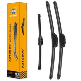 AUTOBOO 24"+20" Windshield Wipers with 10" Rear Wiper Blade Sets Replacement for Kia Soul 2020 2021 2022 2023 -Original Factory Quality (Pack of 3)