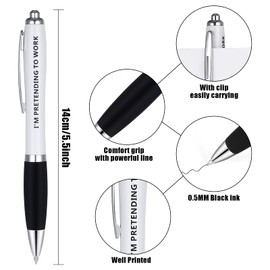 FANTESI 8 Pack Ballpoint Pens, 1.0 mm Rude Pens Novelty Pens Funny Pen Set Retractable Pen for Colleagues Adult Women & Men Students