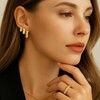 3Pairs Gold Hoop Earrings Set for Women, 14K Gold Plated