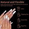 Cycullinyt 240Pcs Square Soft Gel Nail Tips, Long Square Nails,