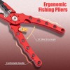 Fishing Pliers with Lanyard Aluminum Fish Hook Remover Tool Multifunction
