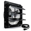 Hipoilk 14 Inch Shutter Exhaust Fan, Wall Mount Attic Fan