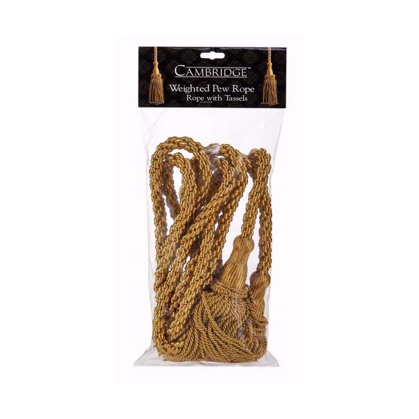 Weighted Pew Rope Gold 8 Foot