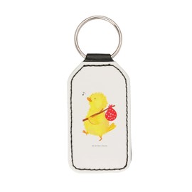 Mr. & Mrs. Panda Rectangular Keyring Chick Hiker, White