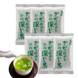 Arahataen Shizuoka Deep Steamed Tea, Earth's Poetry, Gabugabu Drinkable Shizuoka Deep Mushi Tea, 3.5 oz (100 g) x 6 Bag Set, Tea Green Tea, Japanese Tea Second Tea, Makinohara Tea, Shizuoka Tea, Deep Mushi