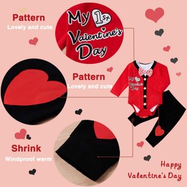Xifamniy Baby Boys My First Valentine's/St.Patrick's/Easter Day Outfit Newborn Bow Tie 3Pcs Pants Set