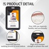 Lanyardio 1 Pack Sliding Vertical ID Badge Holder Hard Black