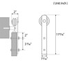 SMARTSTANDARD 6ft Barn Door Hardware kit, Barn Door Track, Sliding