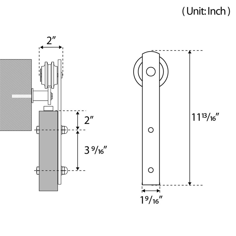 SMARTSTANDARD 6ft Barn Door Hardware kit, Barn Door Track, Sliding