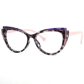 Zeelool Chic Cat-eye Glasses Blue Light Blocking Glasses Computer Eyewear for Women ZJGP605908-04 Pink Leopard Print