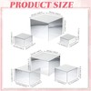 Geelin 6 Pack Acrylic Risers for Display Acrylic Cube Boxes