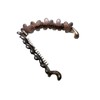 No Slip Banana Clip Flower Matte Black (Smoky Beige)