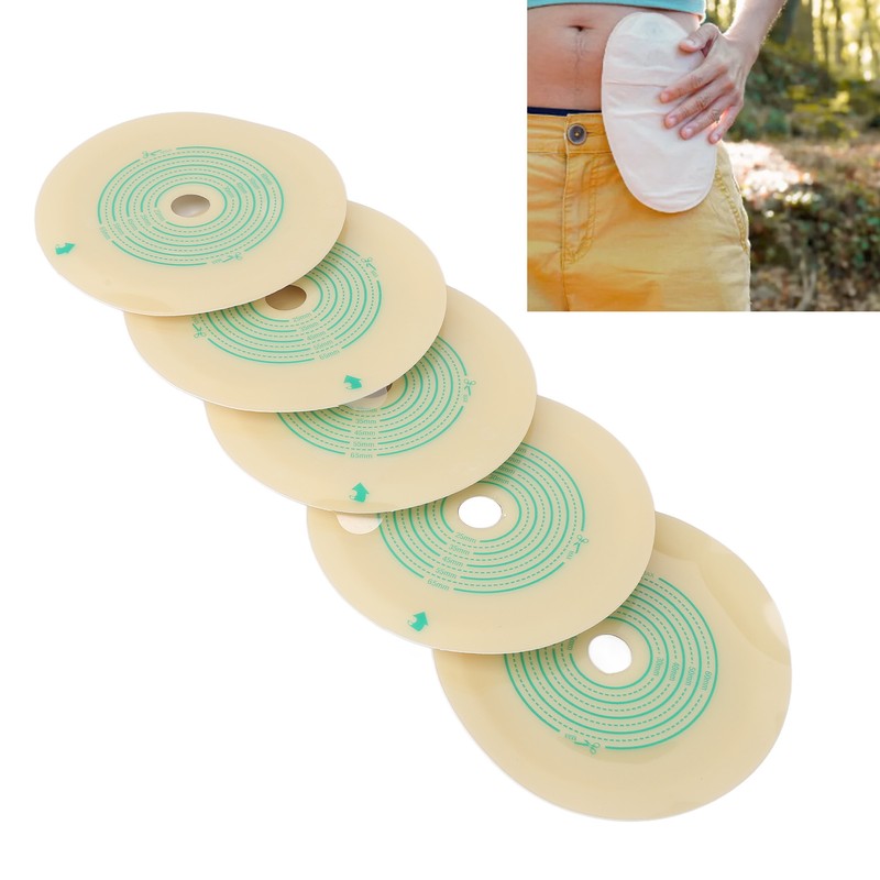 5pcs Ostomy Bag Barrier Clear Scale Cuttable Self Adhesive Hydrocolloid