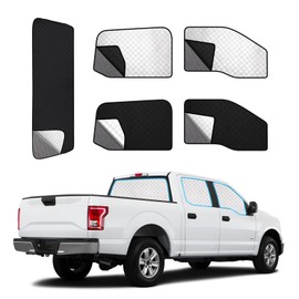 ZATOTOO Car Window Shades for Ford F150 2016-2024 Sun Shade for Side Window & Rear Windshield Window Double Layer for Privacy Protection UV Heat Insulation for Camping Nap Parking(No Front Windshield)