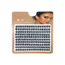 qwertyui Kit de Extensión de Pestañas,Extensión de pestañas en racimo | Pestañas Artificiales sintéticas Ligeras como una Pluma, Mini racimos de pestañas para una Apariencia de extensión de pestañas