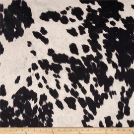 Fabric Udder Madness Cow Upholstery Black, Fabric by the Yard