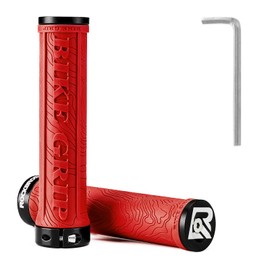 ROCKBROS Bike Handlebar Grips Double Lock-on Bicycle Handle Bar Ends for Mountain MTB BMX 22.2cm Red