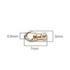 18K Gold Plated Knot Covers Cord End Caps 3x7mm Hole