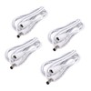 4pcs/pack 2m 6.56ft White DC Plug Extension Cable with Male