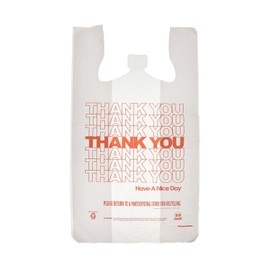 Royal Thank You Plastic Bag, 1/6, 13 Inch x 8 Inch x 23 Inch, 14 Mic, Package of 1000