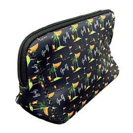 Best of Golf America Neoprene Cosmetic Bag, Waterproof Neoprene Zipper Pouch, Travel Portable Toiletry Makeup Bag and Organizer Case for Women and Girls