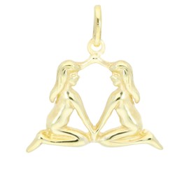 My Gold Zodiac Basic Zodiac Pendant (Without Chain) Genuine Yellow Gold 333 Gold (8 Carat) Solid Cast 17 mm x 20 mm, Yellow Gold, No Gemstone