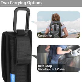 Xxerciz Flashlight Holster Compatible with OLIGHT Arkfeld Flat Flashlight, Nylon Heavy Duty Belt Flashlight Pouch Holder for Outdoor Hunting Fishing Camping