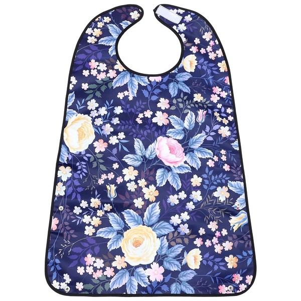 Large Bib Giant Bib Dining Apron: Dining Apron for Adults Christmas Gifts Waterproof Apron Drool Bib Dining Bib Clothing Protector Seniors Elderly Disabled Patients Clothing Protector, darkblue