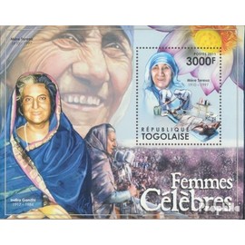 Togo miniature sheet 665 (complete. issue) unmounted mint/never hinged ** MNH 2011 Famous Women (Stamps for collectors) Christianity