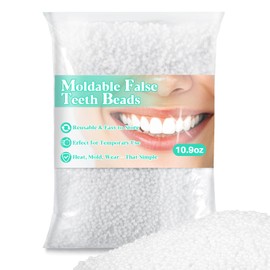 Sukh 10.9oz Thermoplastic Denture Adhesive Beads – Tooth Repair Kit,Repair Denture Fit,Thermoplastic Beads for Tooth Fix,Partial Denture Wearers,False Teeth,Tighten and Refit Denture Liner
