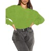 Urban CoCo Women's Solid Long Sleeve Crew Neck Knitted Pullover
