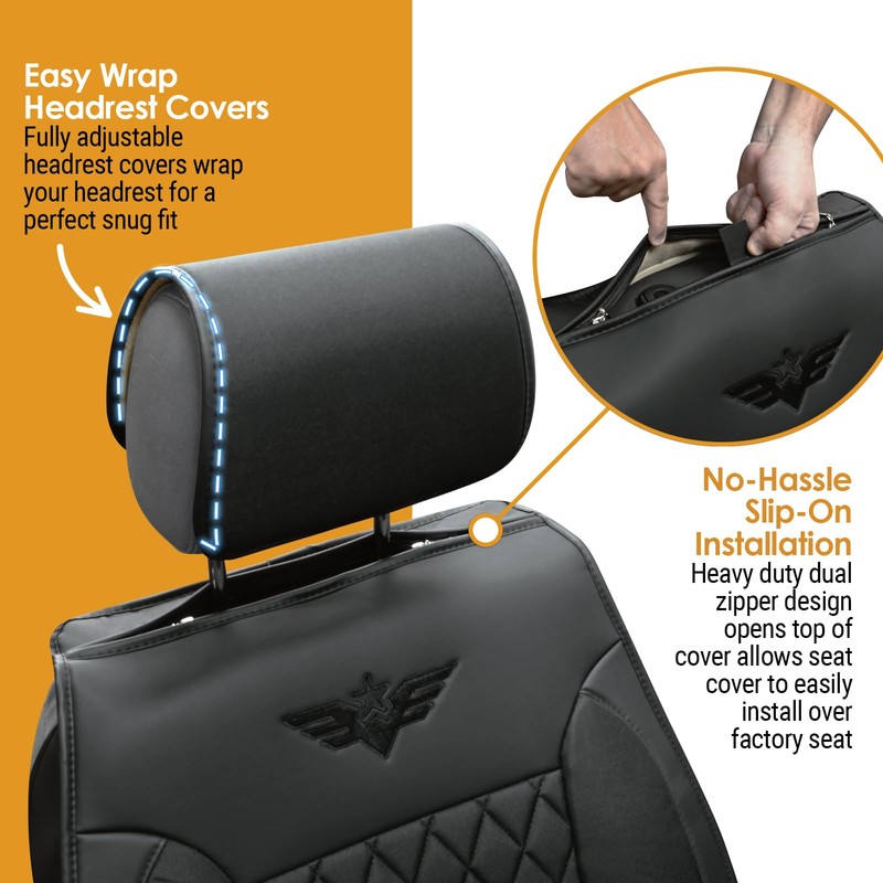 LPI Truck Heavy Duty Premium Truck Seat Covers for Front
