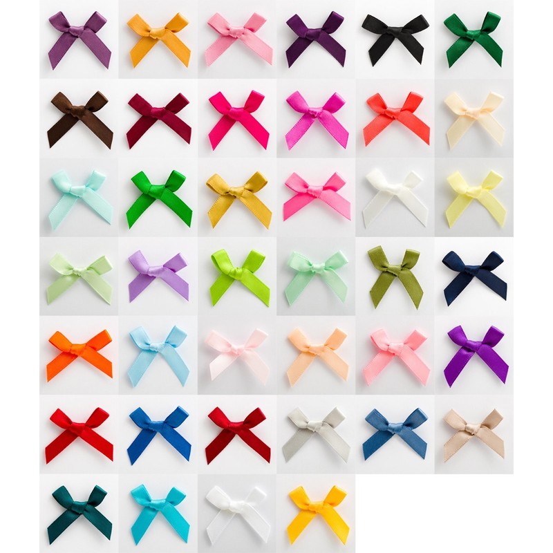 Italian Options Satin Craft Bows 100-Piece Pack, 3 cm Bow