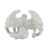 Veronese Design Nude Winged Grieving Male Angel White Marble Finish