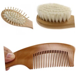 VICASKY 3sets Boy Girl Bathing Soft Bristle Hair Brush and Bathing Tools for Newborns Gentle Scalp Care and Hygiene for Home and Travel Use