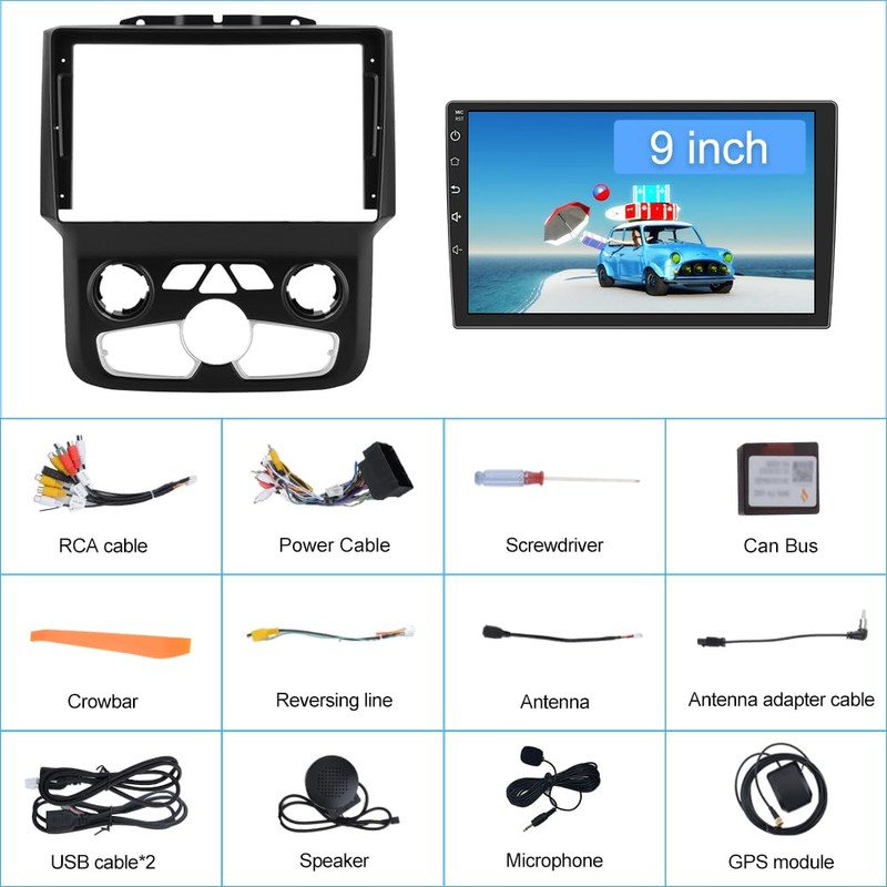 Android 13 Car Radio Stereo for Dodge Ram 2013-2019 1500