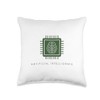 AI Artificial Intelligence Brain Computer Chip Technology Throw Pillow