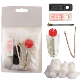 Kit de reparación universal para encendedor (tornillo de resorte, piedra de pedernal, algodón, mecha, almohadilla de fieltro de algodón y almohadilla de fieltro de goma)