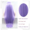 Angle Lucky Purple Lace Front Wig for Women Long Straight