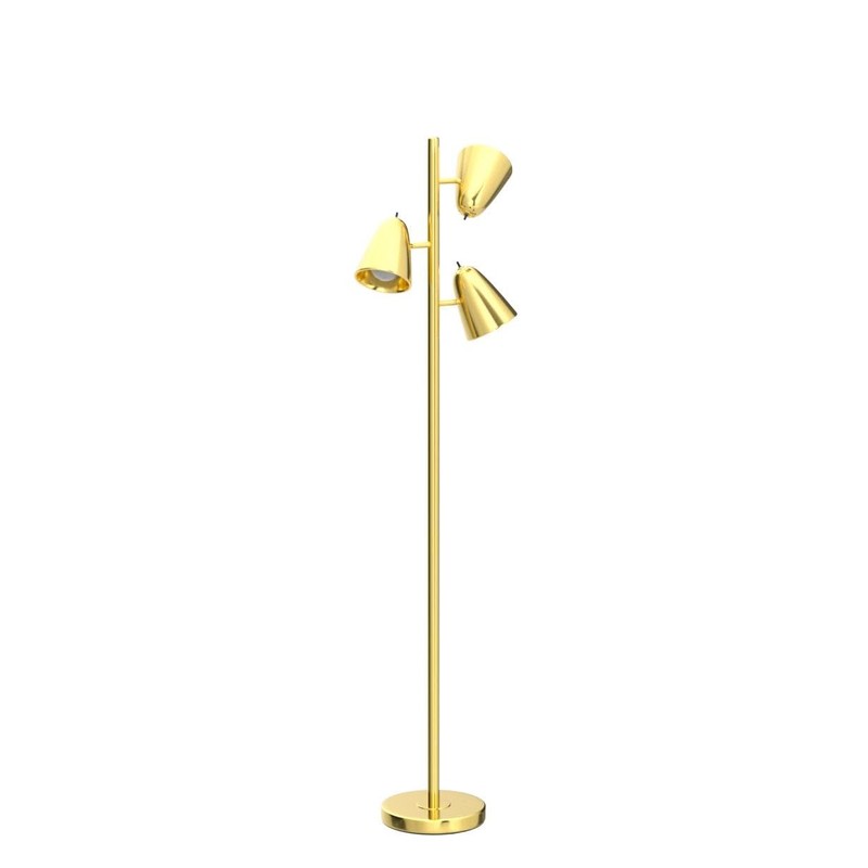 QiMH Tree Floor Lamp with 3 Light Bulbs, Standing Tall