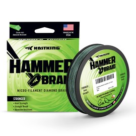 KastKing Hammer Braid Línea de pesca, verde musgo, 4 hebras, 20 libras, 150 yardas