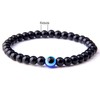 Evil Eye Charm Black Beaded Bracelet