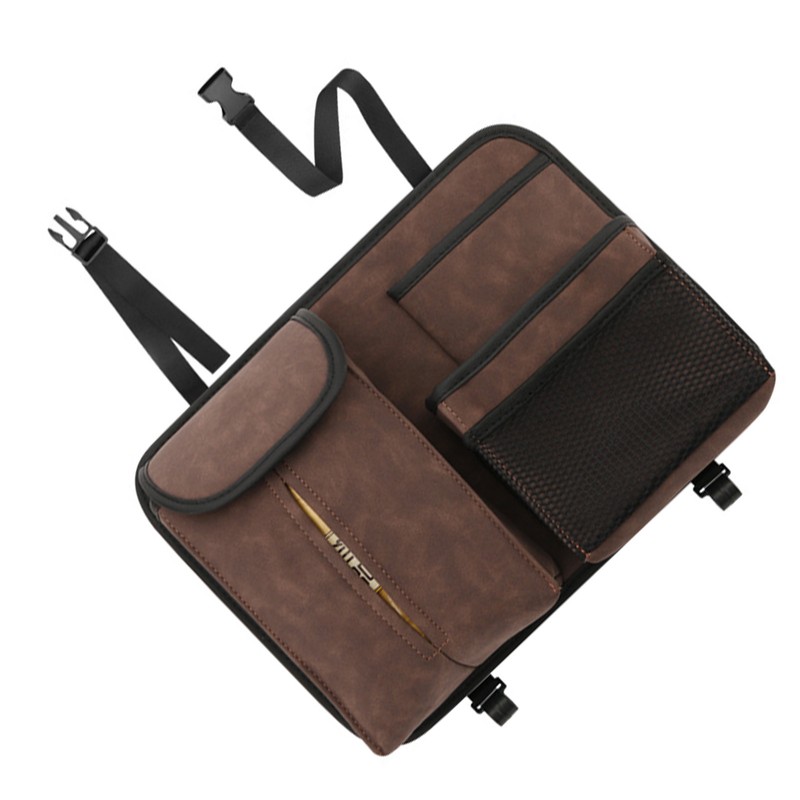 Car Back Seat Storage Bag Suspension PU Leather Hanging Organizer