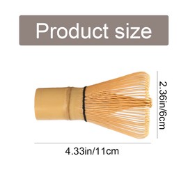 AOTISBAO Matcha Whisk Natural Bamboo Tea Powder Whisk Semi-Handmade Chasen for Making and Stirring Matcha 100 Prong