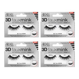 Ardell False Eyelashes 3D Faux Mink Lashes 852 - Lightweight, Natural-Looking Volume and Length, Reusable Lash Strips, 4 Pairs
