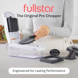 Fullstar The Original Pro Chopper - Vegetable Chopper and Spiralizer, Food Chopper with Container, Fruit Slicer, Kitchen Gadgets & Gifts, Home Essentials (2 in 1, White)