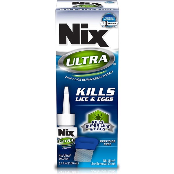 Nix Ultra Lice & Nits Treatment | Kills Super Lice & Eggs | 3.4 FL Ounce